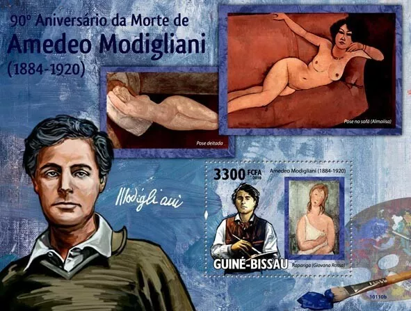 Guinea - Bissau 2010 - 90th Anniversary of death of Amadeo Modigliani