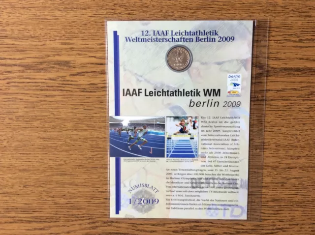 Bund - Numisblatt 1/2009 - 10 Euro - 12. IAAF Leichtathletik WM Berlin 2009 -