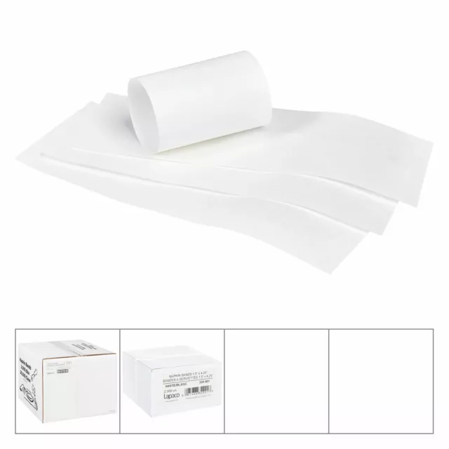 Lapaco White Napkin Band, 1.5 X 4.25 inch - 20000 per case.