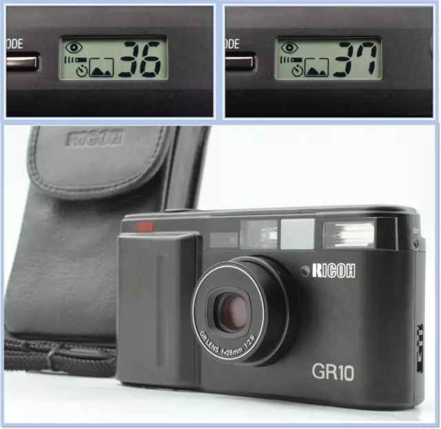 " LCD Works "［ Exc+5 ］Ricoh GR10 Black Point & Shoot Film Camera From Japan #397