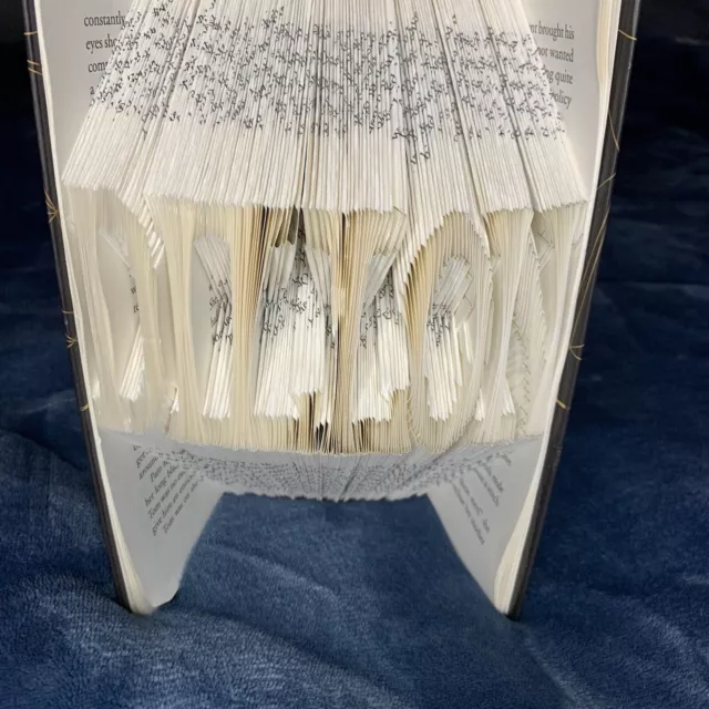 Handcrafted Folded Book Art 3D Sculptured DILLON Hard Cover Book GIFT IDEA!