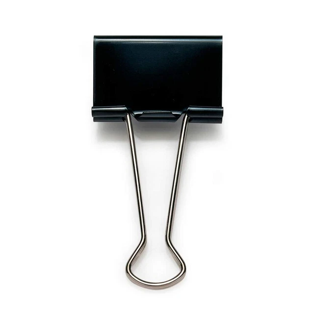 Foldback-Klammern, Breite: 41 mm, schwarz, Packung mit 10 Klammern