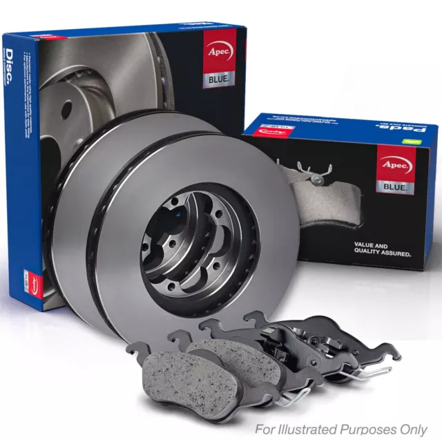 Genuine Apec Front Brake Discs & Pads Set Vented for BMW 1 Series