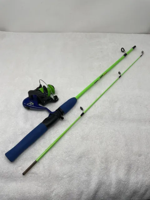 VINTAGE ZEBCO HOT REELS 2-piece Rod And Spinning Reel Combo 49” Neon  Green/Blue $33.19 - PicClick