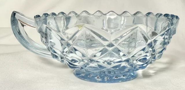 Vintage Imperial LITTLE JEWEL BLUE  4 1/2" HANDLED JELLY BOWL