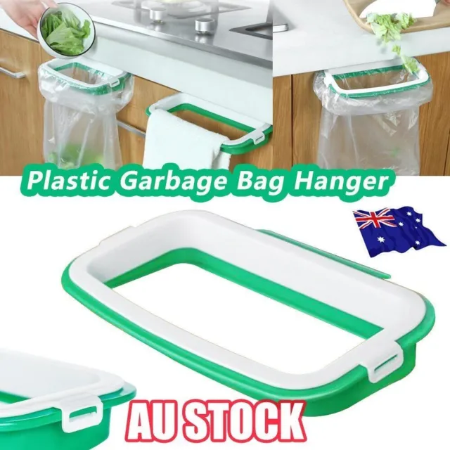 Kitchen Garbage Rack Cupboard Hanger Hanging Trash Rubbish Waste Bag Holder