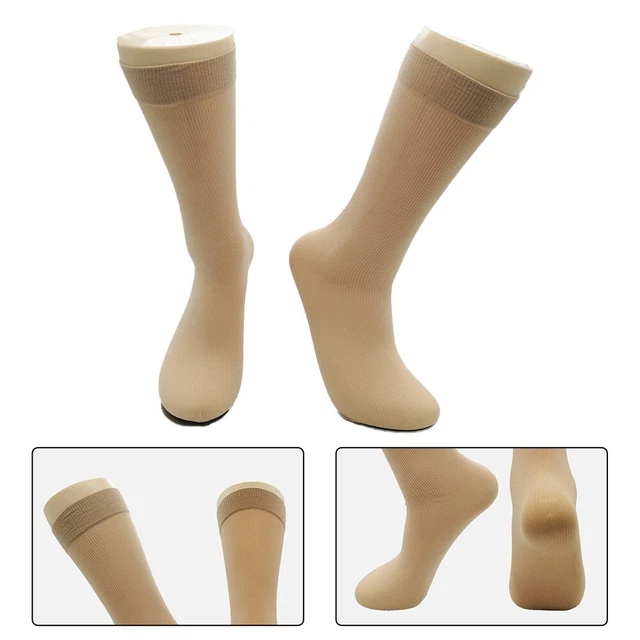 Mens Socks Knee High Thin Breathable Business Casual Socks Confortable