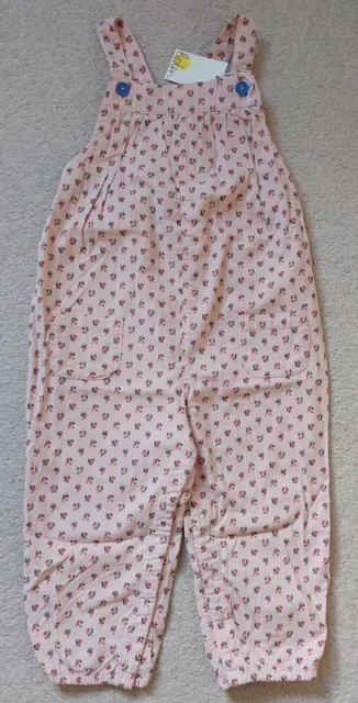 Boden Girls Flower Dungarees 2-3 Years BNWT