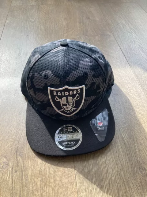 New Era Las Vegas Raiders 9FIFTY Snapback Cap Hat - Camo Black/Silver Adjustable