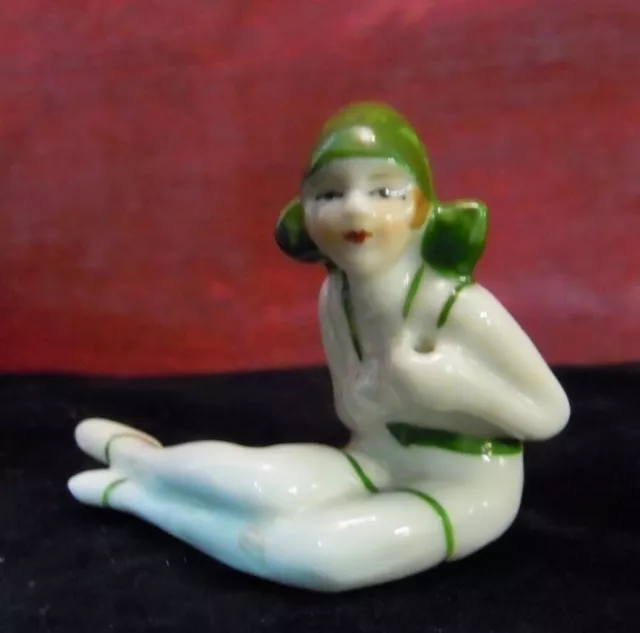 Figurilla Bañista Sexy Art Deco-alemán Estilo Art Nouveau Estilo Porcelana