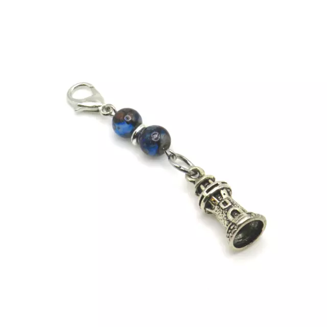 Lighthouse Charm Purse Charm Bag Charm Zipper Pull Keychain Lighthouse Jewelry