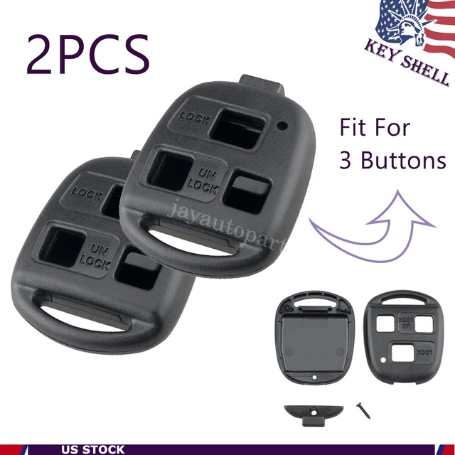 2 for 2004 2005 2006 2007 Lexus ES330 3 Buttons Smart Remote Key Fob Shell Case