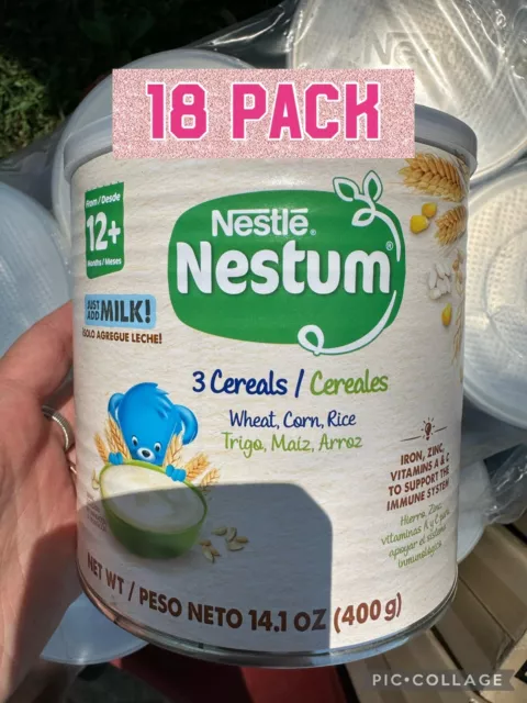 Nestle Nestum Instant Cereal, Wheat Corn And Rice 14.1oz  (Pack of 18)