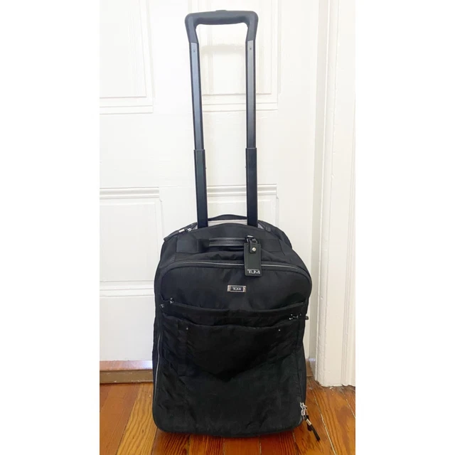 Tumi Black Travel Roller Luggage Suitcase