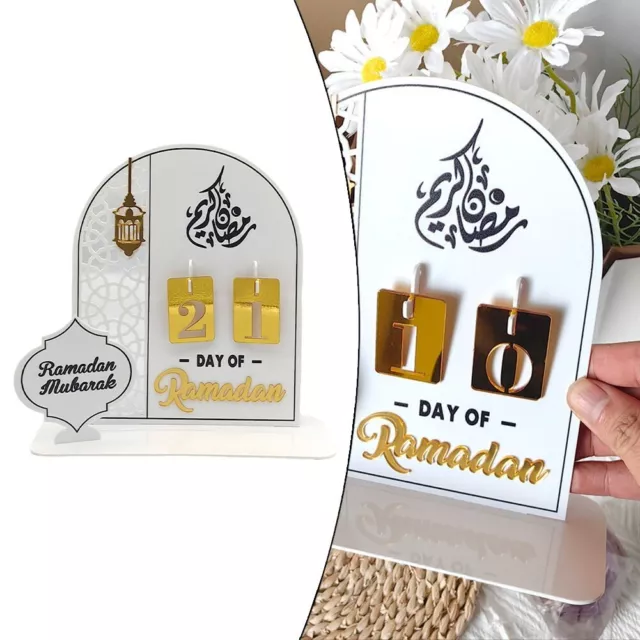 Calendrier de l'Aïd Moubarak du Ramadan, Aïd Moubarak calendrier à rebours  en feutre, calendrier des sacs du Ramadan accrocher sac avec 30 étoiles