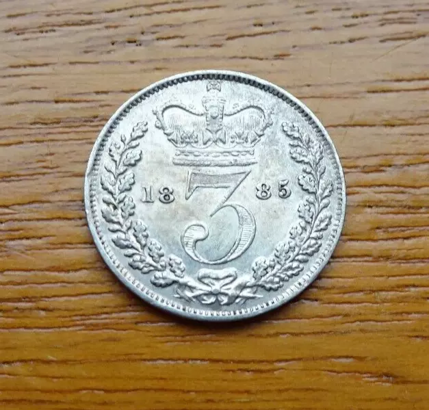 Queen Victoria Silver Threepence 1885 3D Great Britain Uk