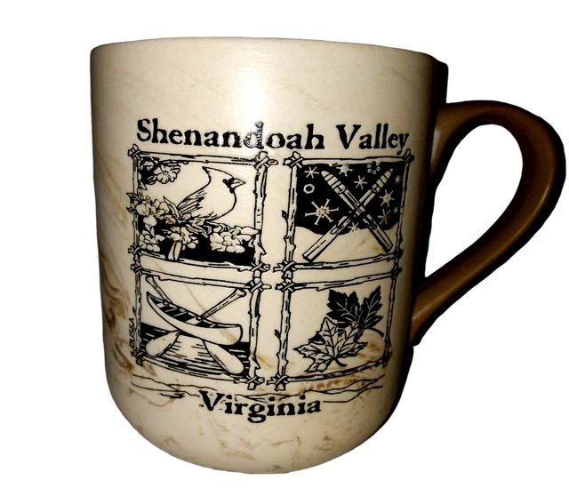 Shenandoah Valley Virginia Art Cafe Swirl Ceramic Souvenir Coffee Mug Tea Cup