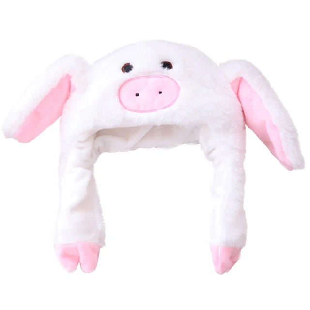 Drôle en peluche en peluche en mouvement sautage chapeau hiver chaude chapeau de