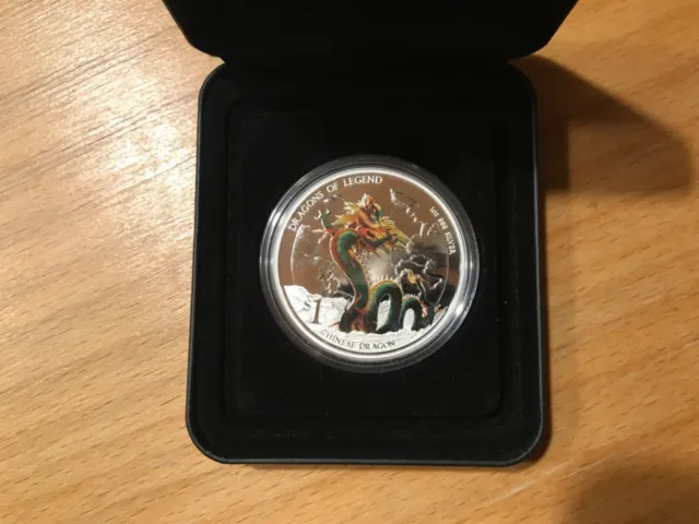 Dragons Of Legend Chinese Dragon 1 oz proof silver coin Tuvalu 2012