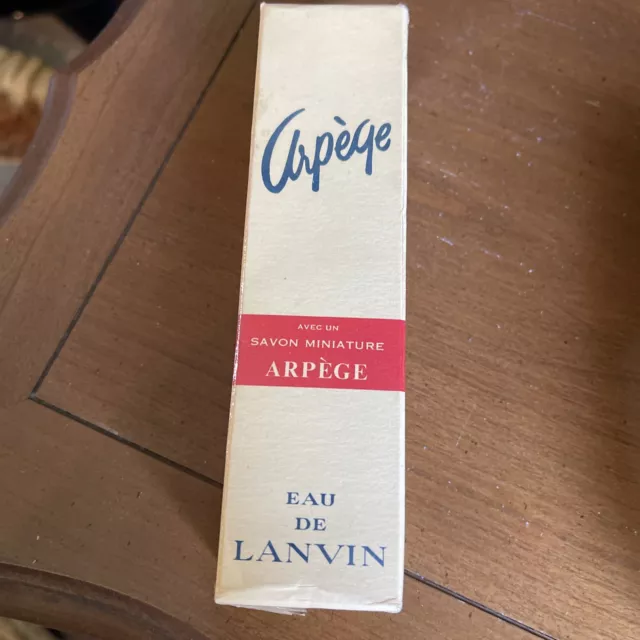 Vintage Arpège EAU DE LANVIN in BOX  w/ soap 2 Oz  Paris France Sealed