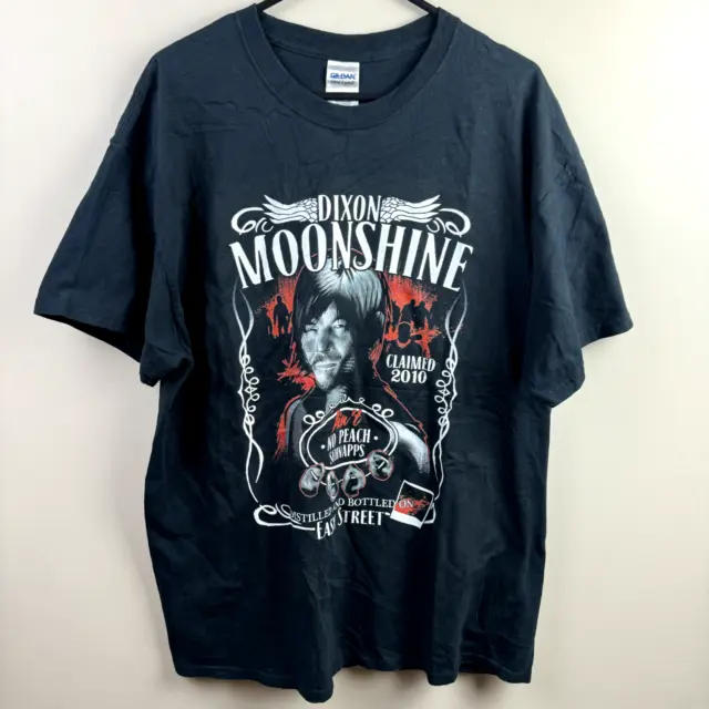 Gildan Dixon Moonshine Tshirt Mens XL Black Short Sleeve Crew Neck