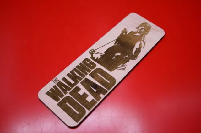 Daryl Dixon The Walking Dead Inspired Laser Engraved And Cut Plywood Bookmark