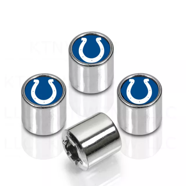 New NFL Indianapolis Colts Car Truck Chrome Finish Tire Valve Stem Caps Covers