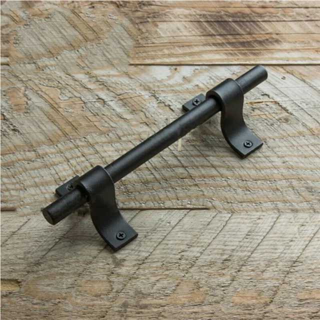 Black Barn Door Handle Kitchen Furniture Closet Warehouse Sliding Knob...