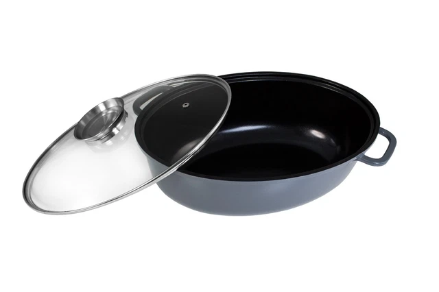 Kopf XXL Bräter Colima, Aluguss, 7,7 Liter, Glasdeckel mit Aromaknopf, Induktion 3