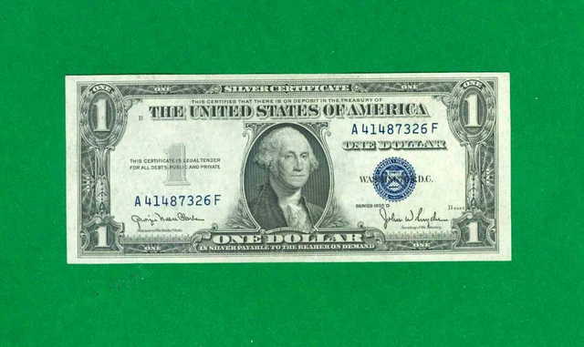 $1 1935-D 1 A/F Block Blue Seal Silver Certificate Cu. Wide