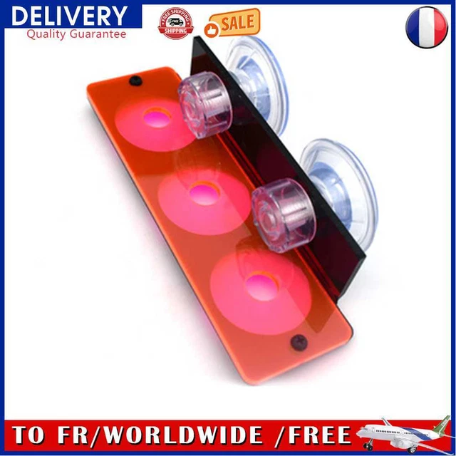 Fish Tank Fluorescence Coral Frag Rack Aquarium Reef w/ Plug Holder (Red)