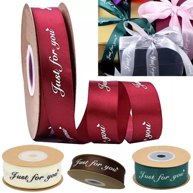 Satin Ribbons Reels Rolls 50 Yards Printing Silk Ribbon for DIY Party Decoration