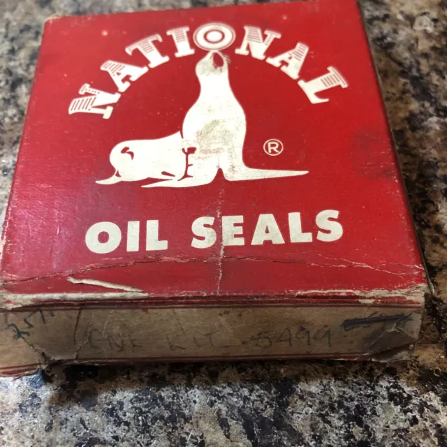 NOS National 5499 Rear Wheel Oil Seal Kit F+S!