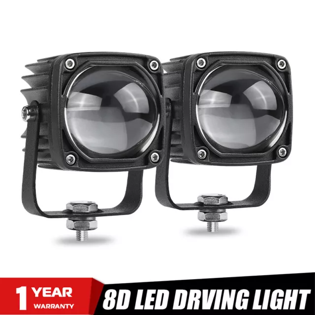 2X 2inch LED Work Light Driving Spot Light Headlight OffRoad Car Truck SUV ATV