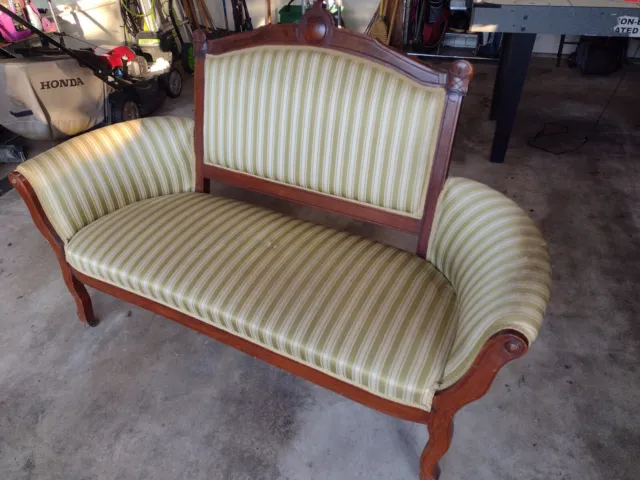 antique loveseat - furniture couch wood 