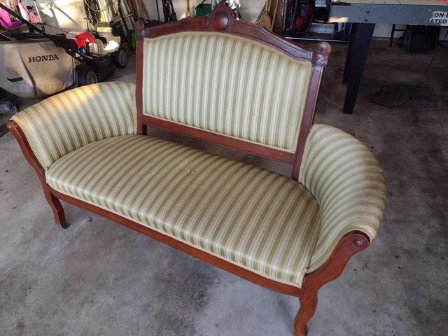 antique loveseat - furniture couch wood 