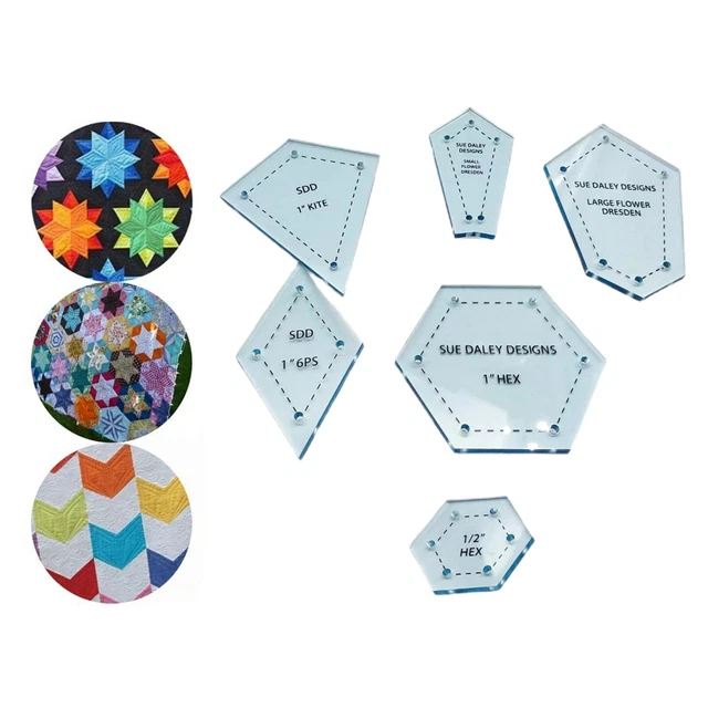 300Pc Acryl Vorlagen Patchwork Quilten   Schablonen für Nähen 8