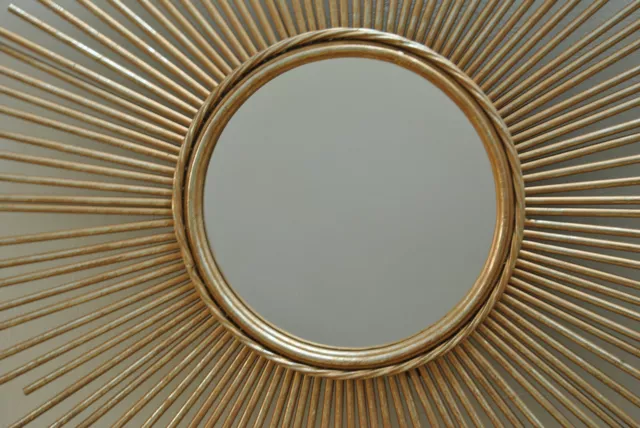 Grand miroir soleil oeil de sorcière design vintage 60 CHATY VALLAURIS 100 cm 3