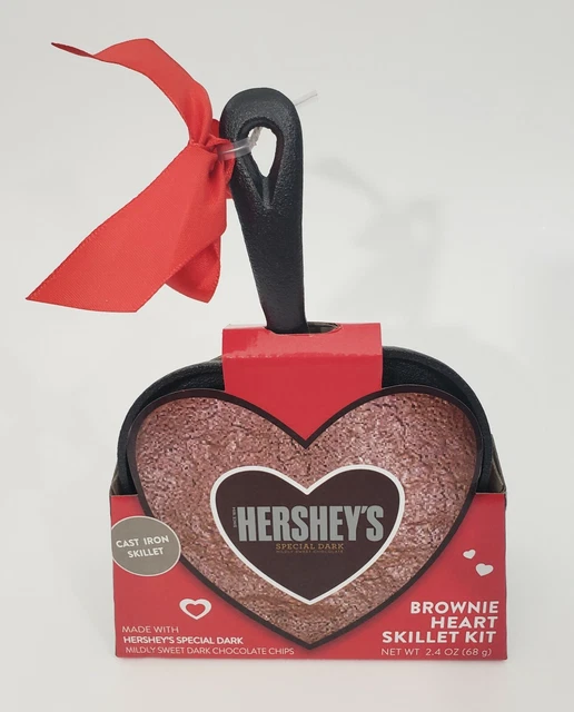 HERSHEY'S HEART SHAPED Cast Iron Skillet with Dark Chocolate Brownie