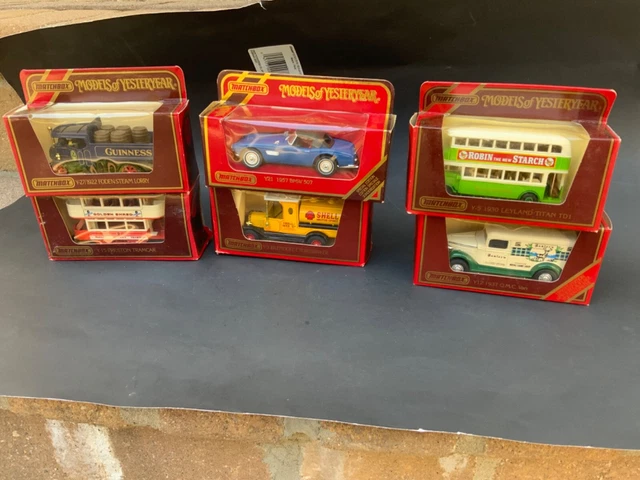Matchbox Models of Yesteryear Lot of 6 MIB Y21 1957 BMW 507  -SHELL TANKER 1986