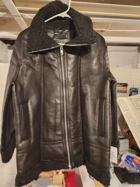 Asos Design Leather Coat
