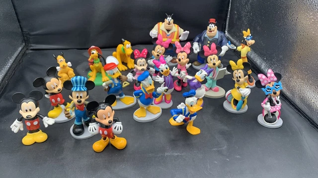 Disney Mickey Minnie Mouse Donald Duck PVC Character Toy Figures Lot Cake Topper