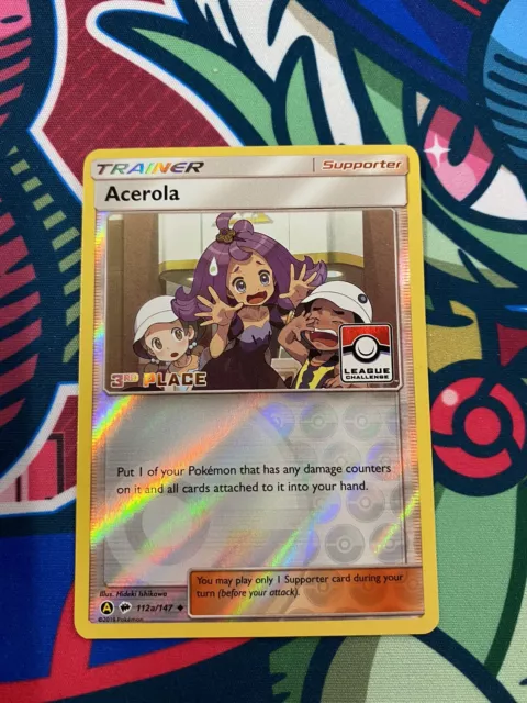 Acerola 112A/147 3rd Place Alternate Art Ultra Rare Burning Shadows Pokemon Card