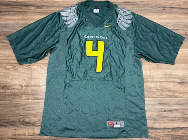 Nike Team Mighty Oregon Ducks Green NCAA Football Jersey #4 Large