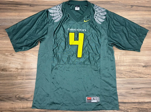 Nike Team Mighty Oregon Ducks Green NCAA Football Jersey #4 Large Nike Team Mighty Oregon Ducks Green NCAA Football Jersey #4 Large