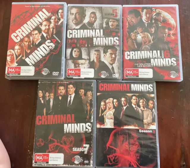 Criminal Minds Seasons 4, 5, 6, 7, 9 DVD Region 4 Free Shipping Australia Lot