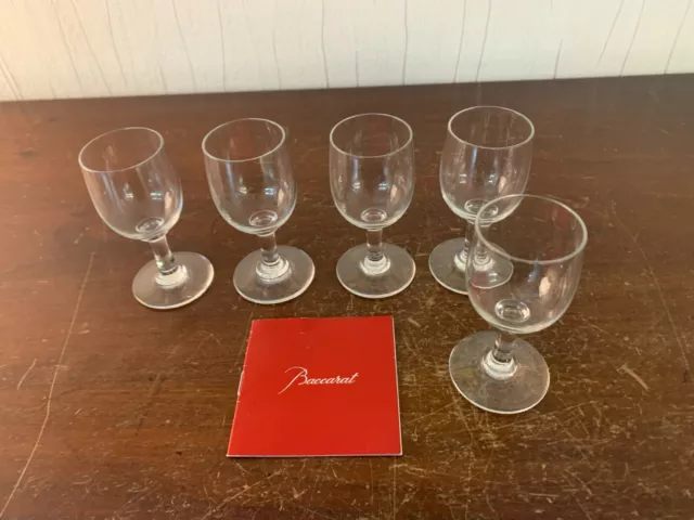 Lot 5 verres à liqueur en cristal de Baccarat (prix des 5)