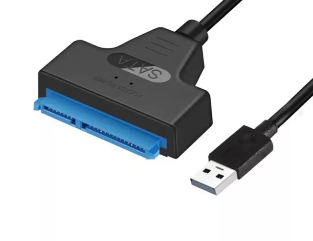 USB auf SATA Adapter 22 Pin Kabel für 2.5 Zoll HDD SSD Festplatten