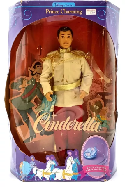 1991 Disney Classics Cinderella's Prince Charming Puppe / Mattel 1625 / LESEN