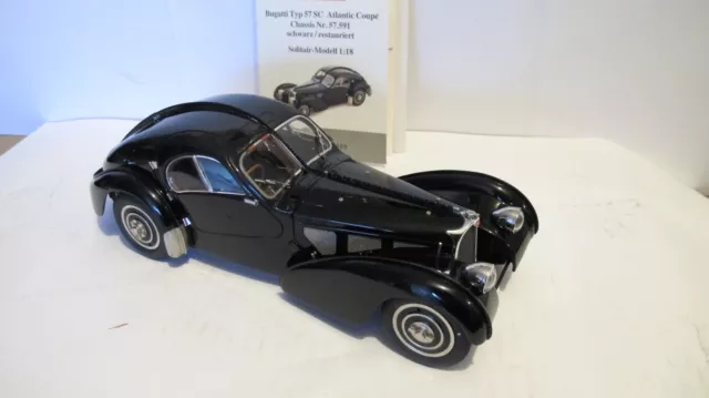 CMC 1/18 scale diecast M-085 - Bugatti Typ 57 SC Atlantic Coupe 57.591 Black